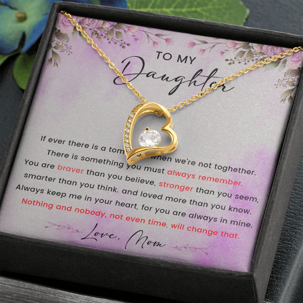 58C To My Daughter Necklace, Love Knot Necklace, Daughter Necklace From Mom
