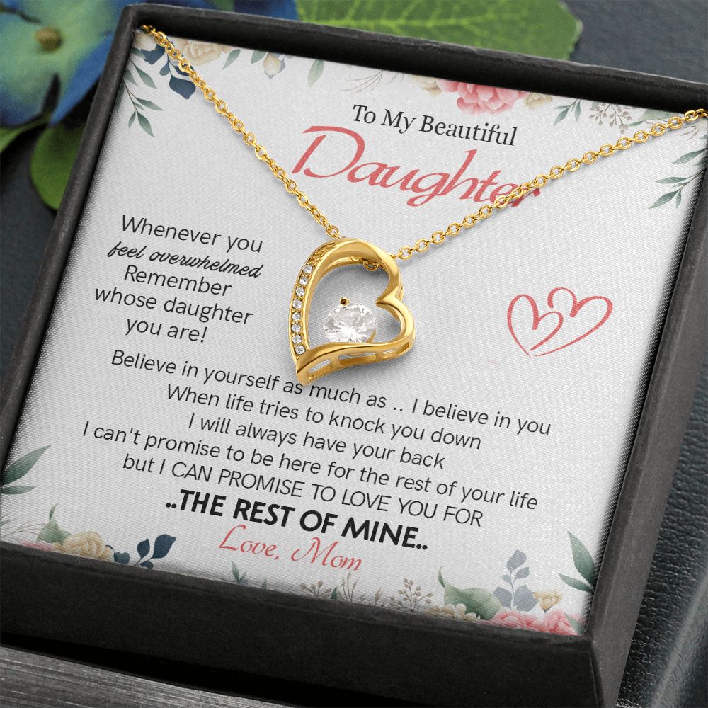 426C To My Beautiful Daughter Necklace From Mom On Graduation, Birthday, Holiday
