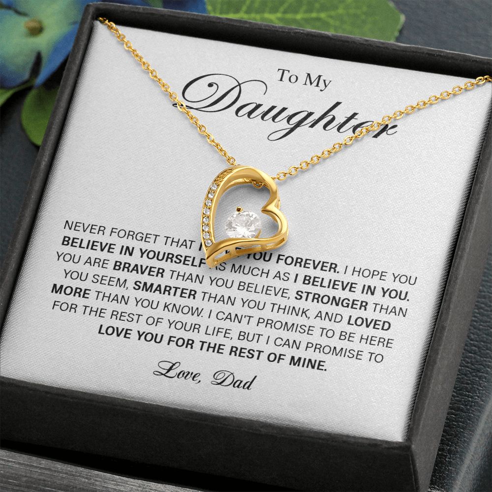 626C To My Daughter Necklace Gift From Dad, Daughter Gift, Daughter Necklace,Birthday