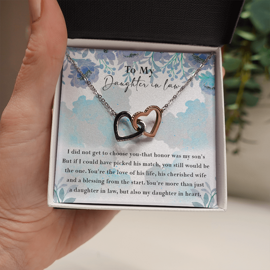 134D Necklace My Daughter In Law, Gift for Beautiful Daughter, My Daughter In Heart