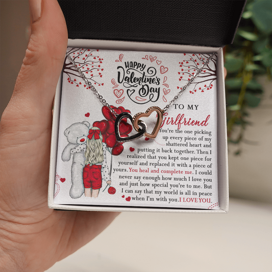 218D Valentine Gift To my Girlfriend Knot Necklace from Boyfriend, Cute Love Gift