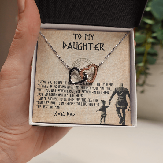 13D To my Daughter Necklace, Viking Dad Gift for Daughter, Daughter Birthday Gifts