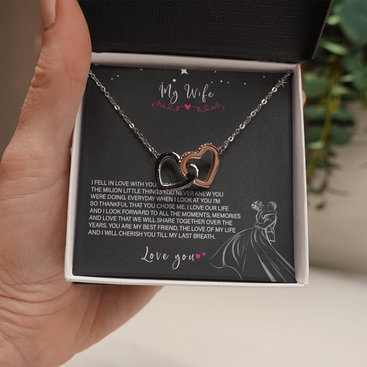 62D Love Necklace To My Wife, Gift for Her, Beautiful Wife Necklace From Husband