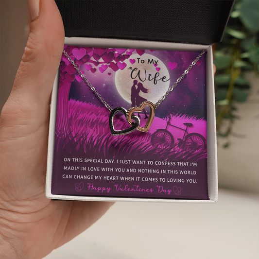 182D Necklace To my Wife, Valentine Gift for your Beautiful Wife, Valentine Necklace