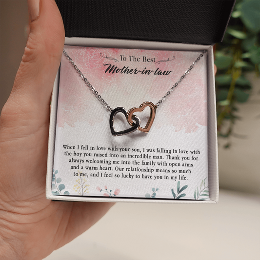 145D Necklace To The Best Mother In Law, Perfect Gift for Mom, Love You Mom Necklace