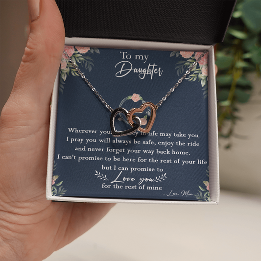 125D Necklace To My Daughter, Daughter Birthday Gift, I Love You Always Necklace