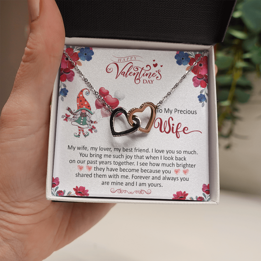 200D To my Precious Wife, Wife Necklace Valentine Gift, my Wife Necklace, I Love You