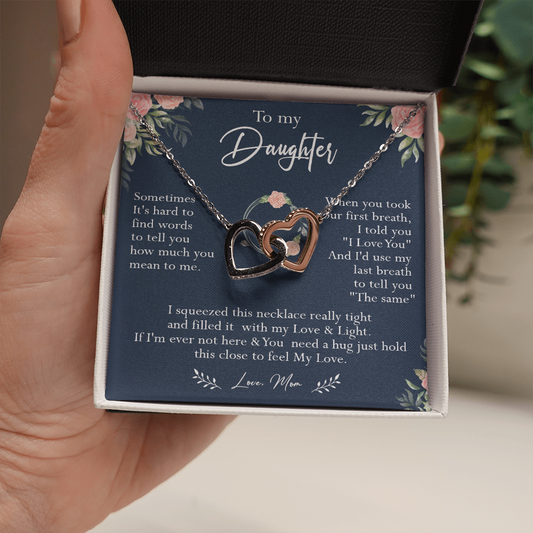 N378D To My Daughter Necklace, Necklace Gift For Daughter From Mom, Birthday Gift