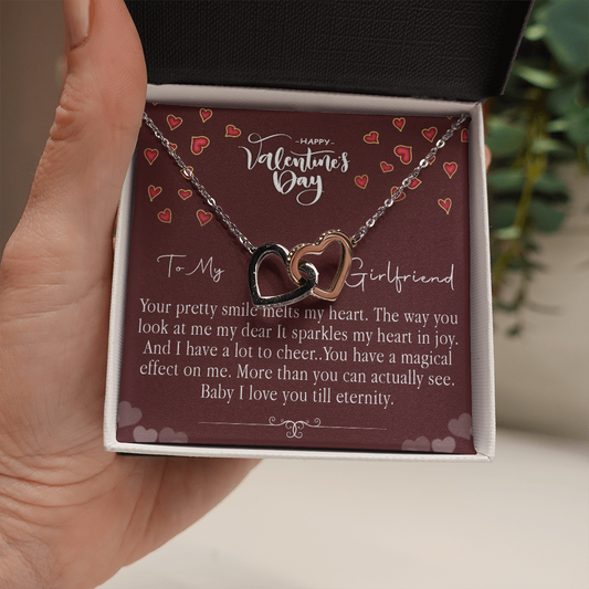 213D Love Necklace To my Girlfriend, Girlfriend Valentine Gift from Boyfriend