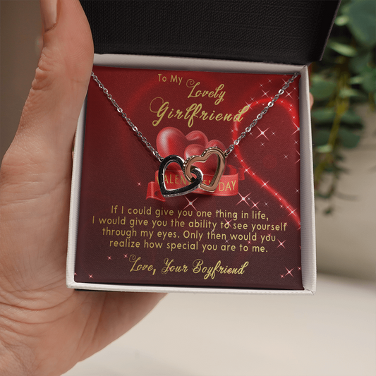 191D Necklace To my lovely Girlfriend, Women Girl Necklace, Valentine's Day Gift