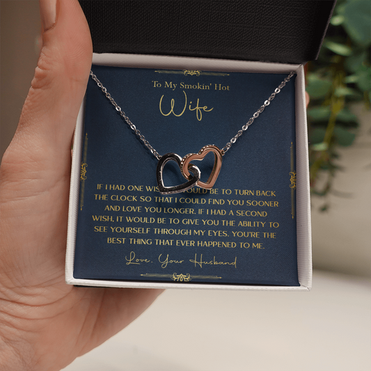 170D Necklace Gift To My Smokin Hot Wife, Gift for Her From Husband, Valentine Gift