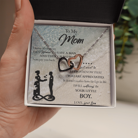 129D Necklace To My Mom, Gift for Mom from Son, Birthday Gift, Mother Necklace Gift