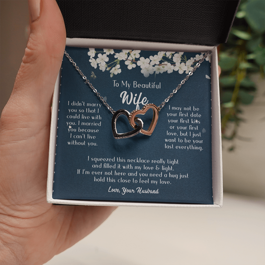 163D Necklace Gift To Beautiful Wife, Valentine Gift for Her, I Married Perfect Wife
