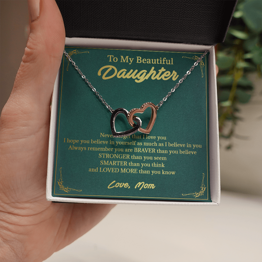 146D Necklace To My Beautiful Daughter, Perfect Gift for Daughter, I Love You More