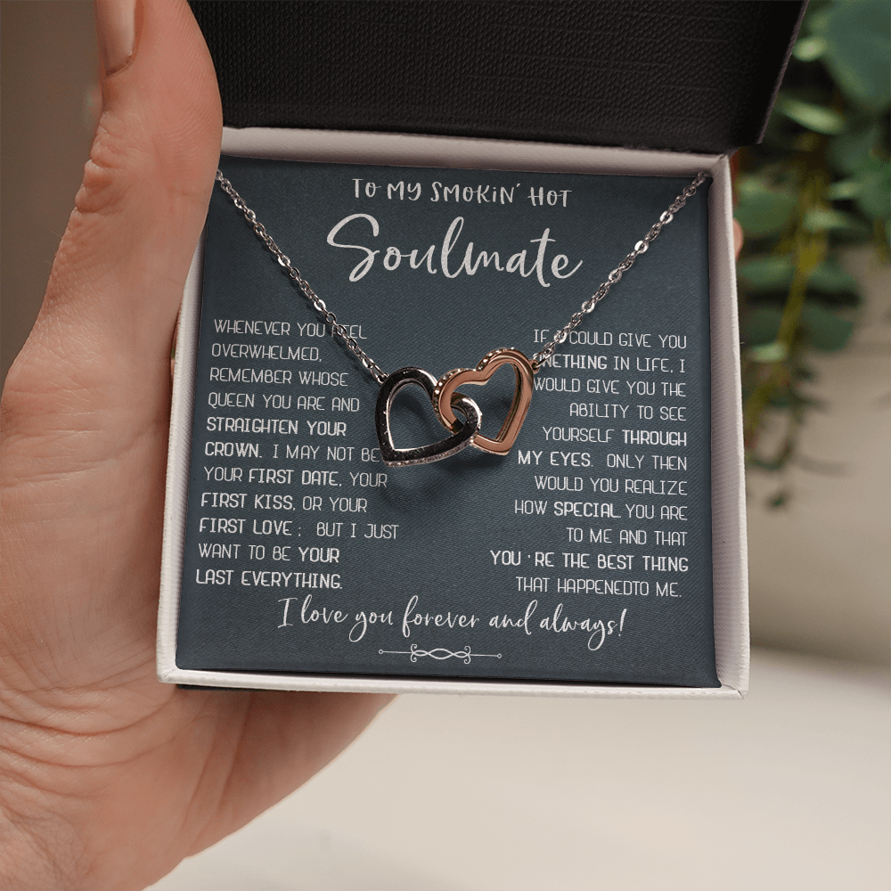 N372D To My Soulmate Necklace, Valentines Gift For Her Birthday Gift For Soulmate Wife