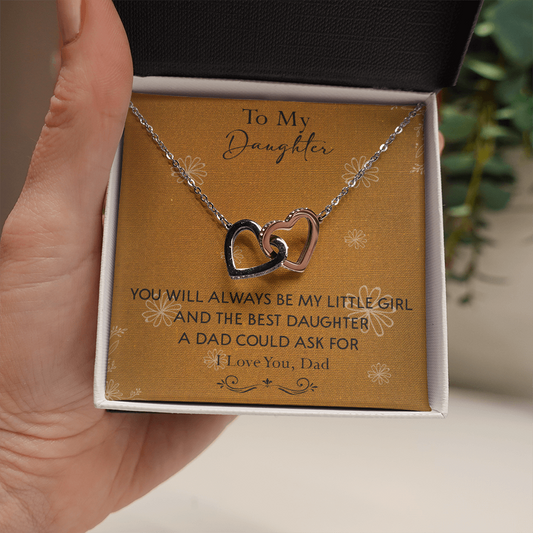 140D To My Daughter Necklace, Perfect Gift for Daughter From Dad, I Love You Always
