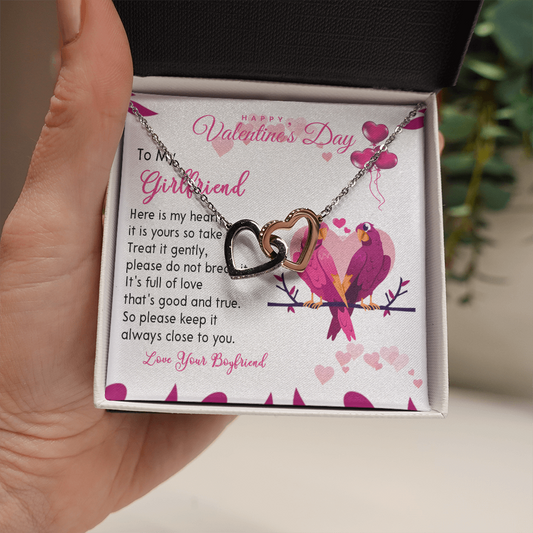 194D Necklace To my Wife, Happy Valentine's Day Gift, Couple Love Bird Women Necklace