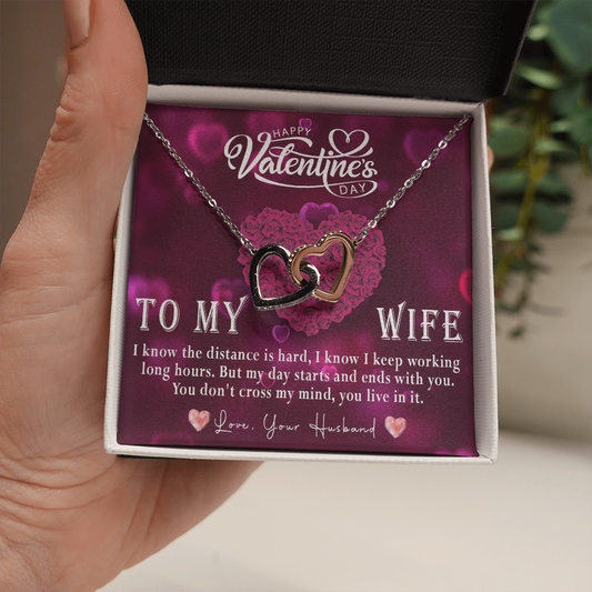 214D Love Necklace To my Wife, Necklace Love for Wife, from Husband, Valentine Gift