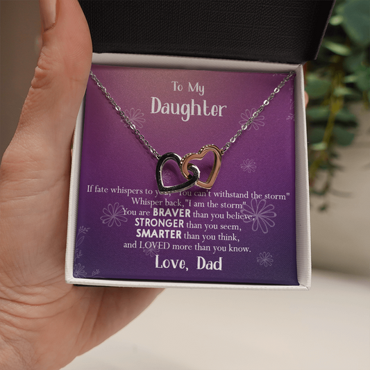 155D Necklace To My Daughter, Gift for Her, Women Necklace, Birthday Gift from Dad