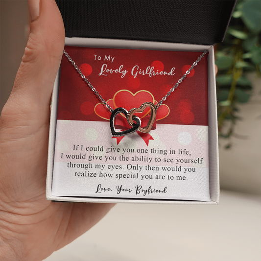 254D Necklace To My Lovely Girlfriend, Gift for Her From Boyfriend, Couple Love Gift