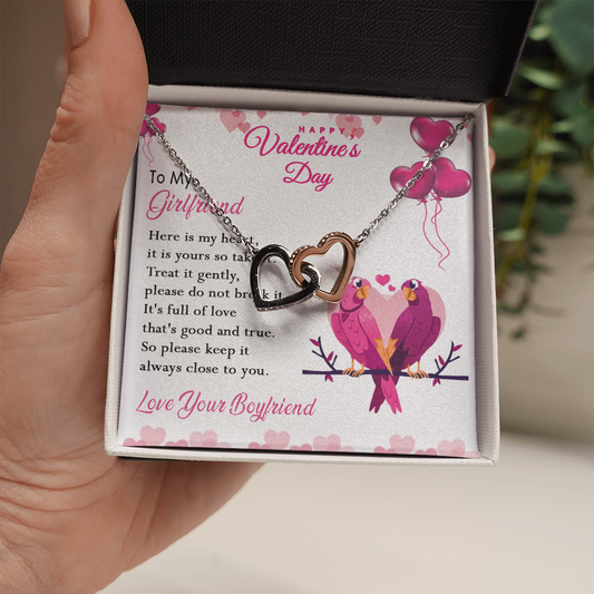 216D Happy Valentine's Day Gift, Necklace To my Girlfriend, Necklace Love Couple Bird