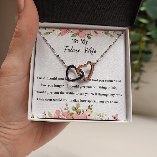 67D Necklace To My Future Wife/Girlfriend, Women Necklace for Her I LOVE YOU Forever