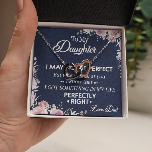 150D Necklace To My Daughter, Daughter Necklace Birthday Gift from Dad, I Love You