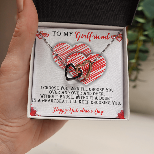 219D To my Girlfriend Knot Necklace, Cute Love Gift, Valentine Gift from Boyfriend