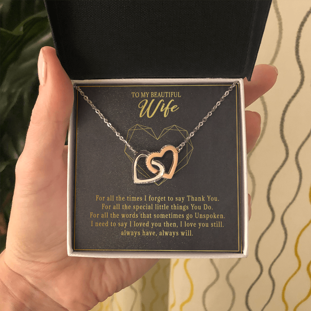 74D Necklace To Beautiful Wife, Cute Gift for Her From Husband, I LOVE YOU Forever
