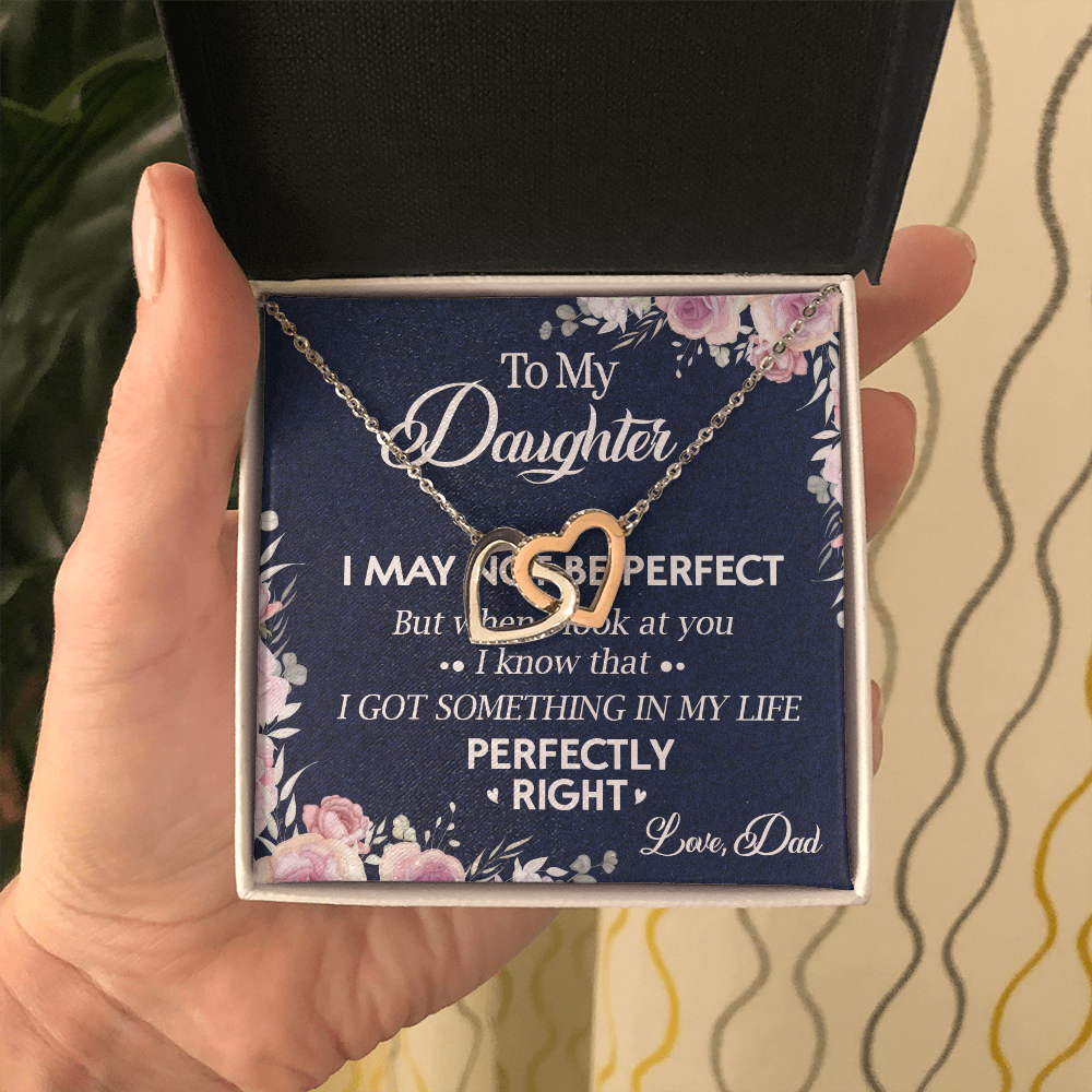 150D Necklace To My Daughter, Daughter Necklace Birthday Gift from Dad, I Love You