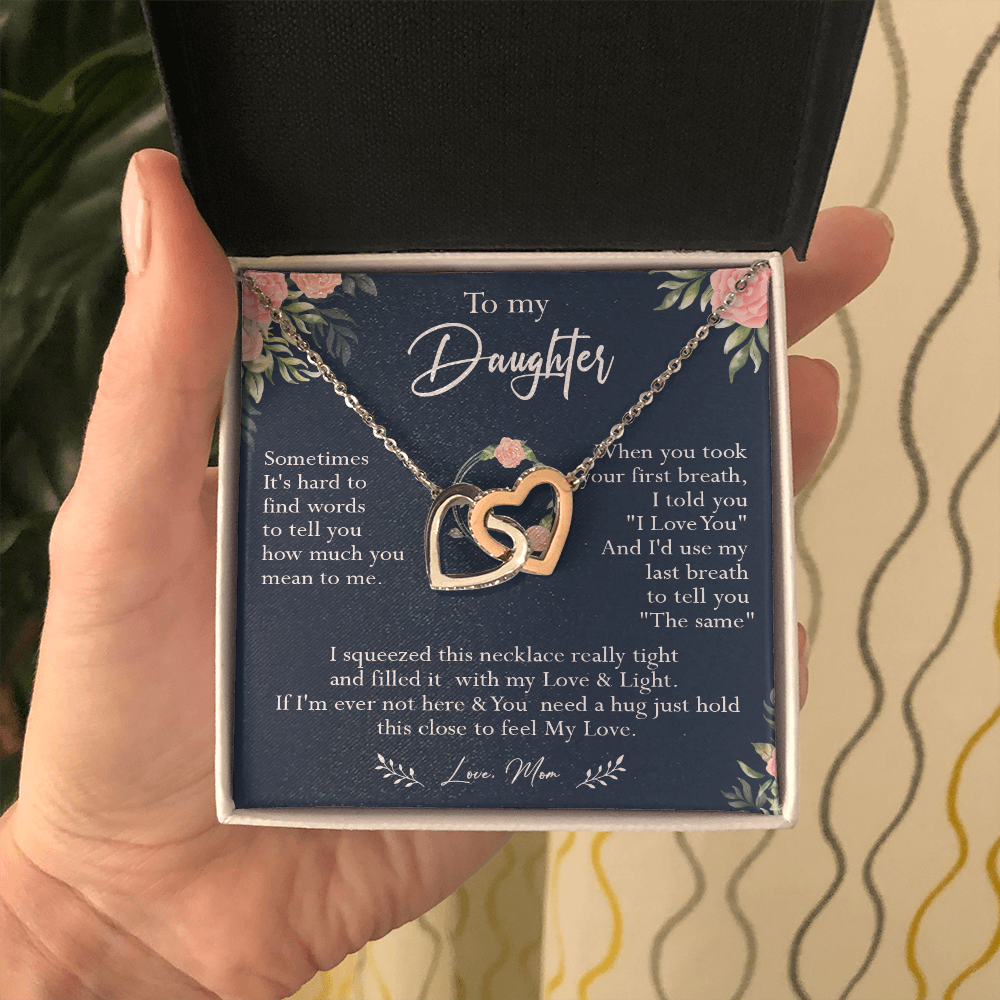N378D To My Daughter Necklace, Necklace Gift For Daughter From Mom, Birthday Gift