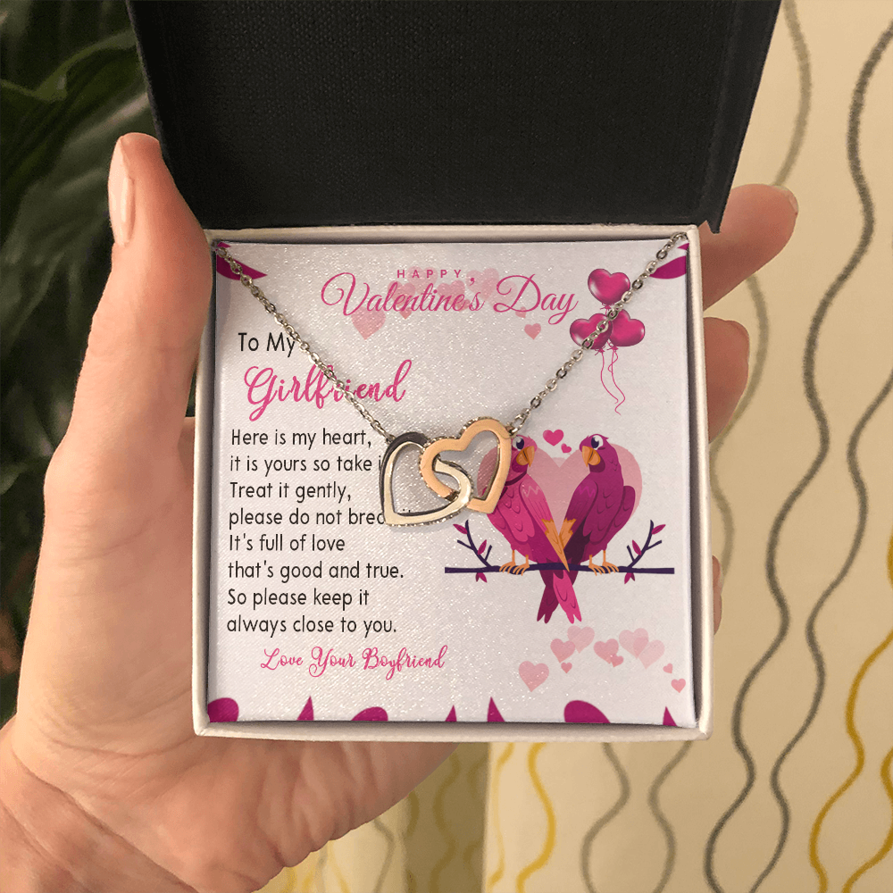 194D Necklace To my Wife, Happy Valentine's Day Gift, Couple Love Bird Women Necklace