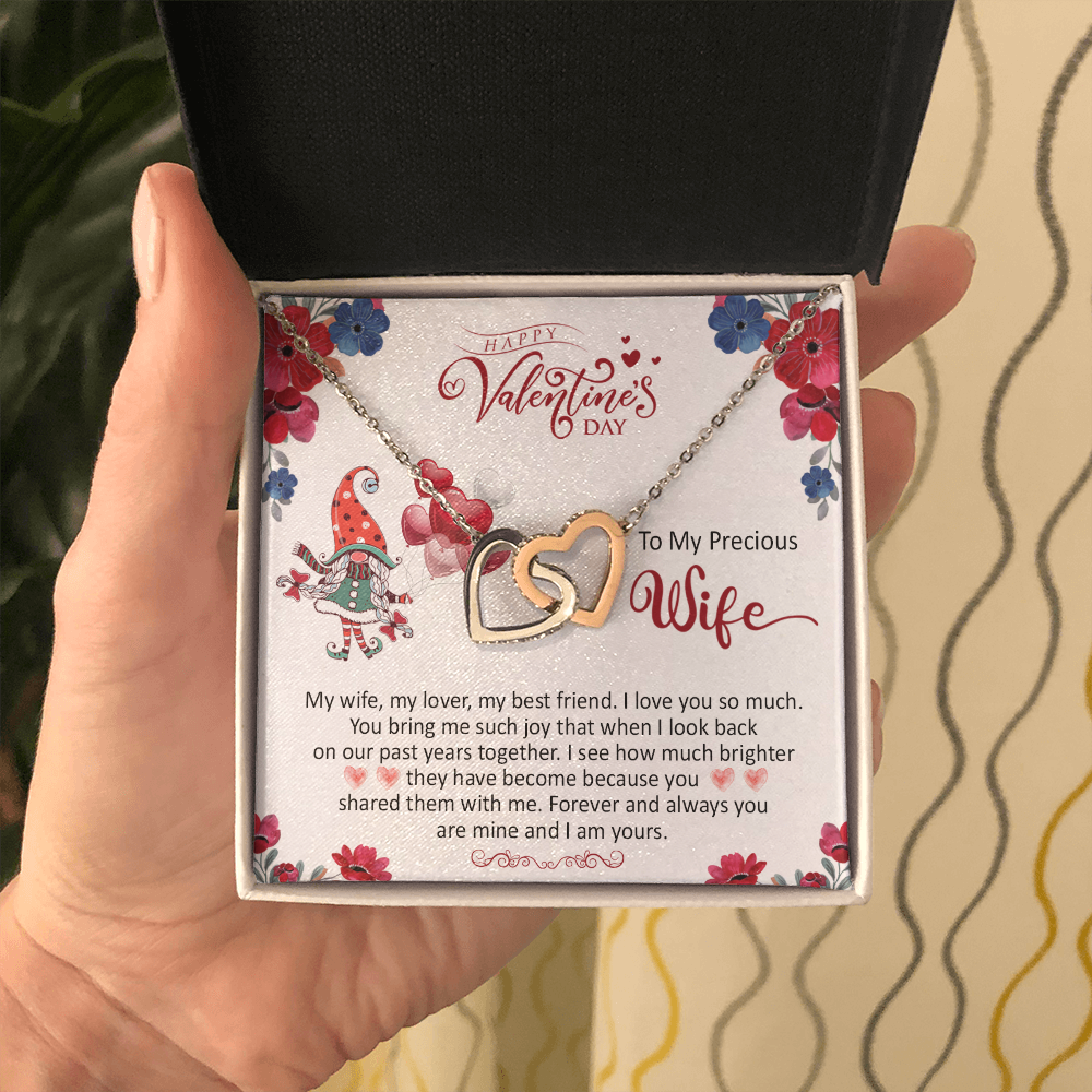 200D To my Precious Wife, Wife Necklace Valentine Gift, my Wife Necklace, I Love You