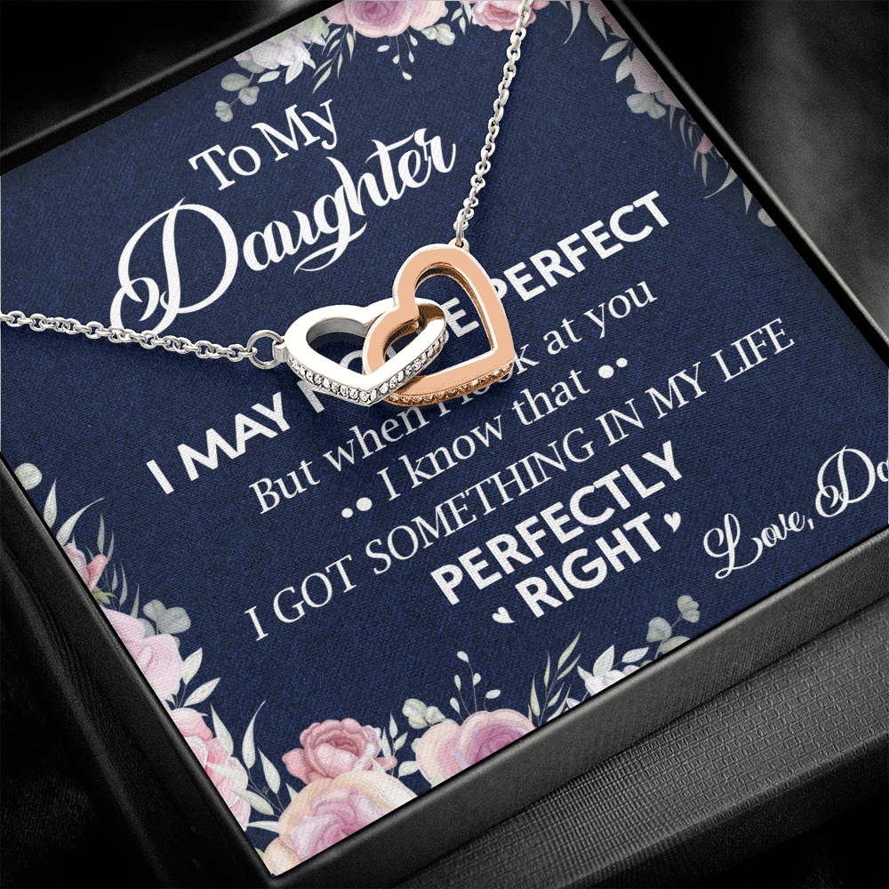150D Necklace To My Daughter, Daughter Necklace Birthday Gift from Dad, I Love You