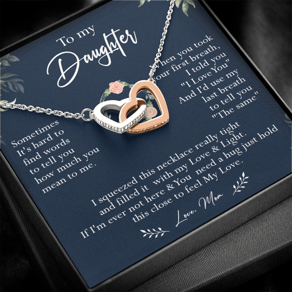 N378D To My Daughter Necklace, Necklace Gift For Daughter From Mom, Birthday Gift