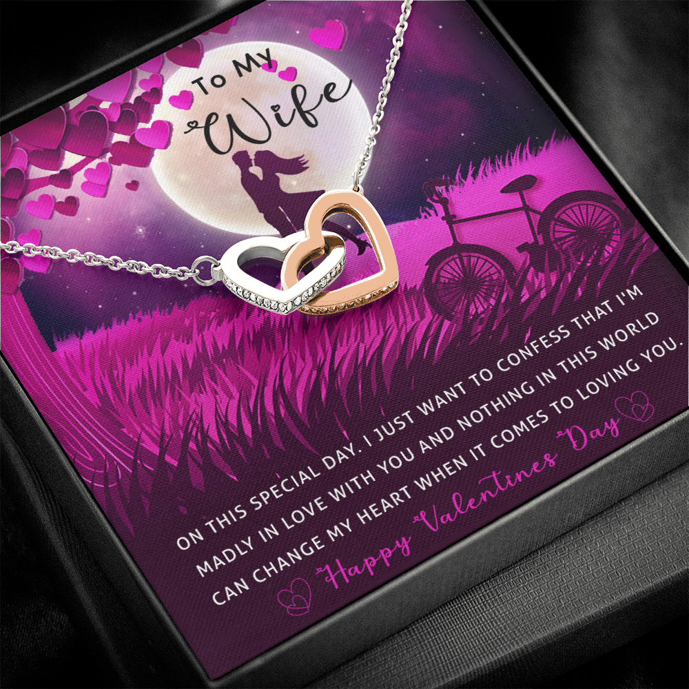 182D Necklace To my Wife, Valentine Gift for your Beautiful Wife, Valentine Necklace