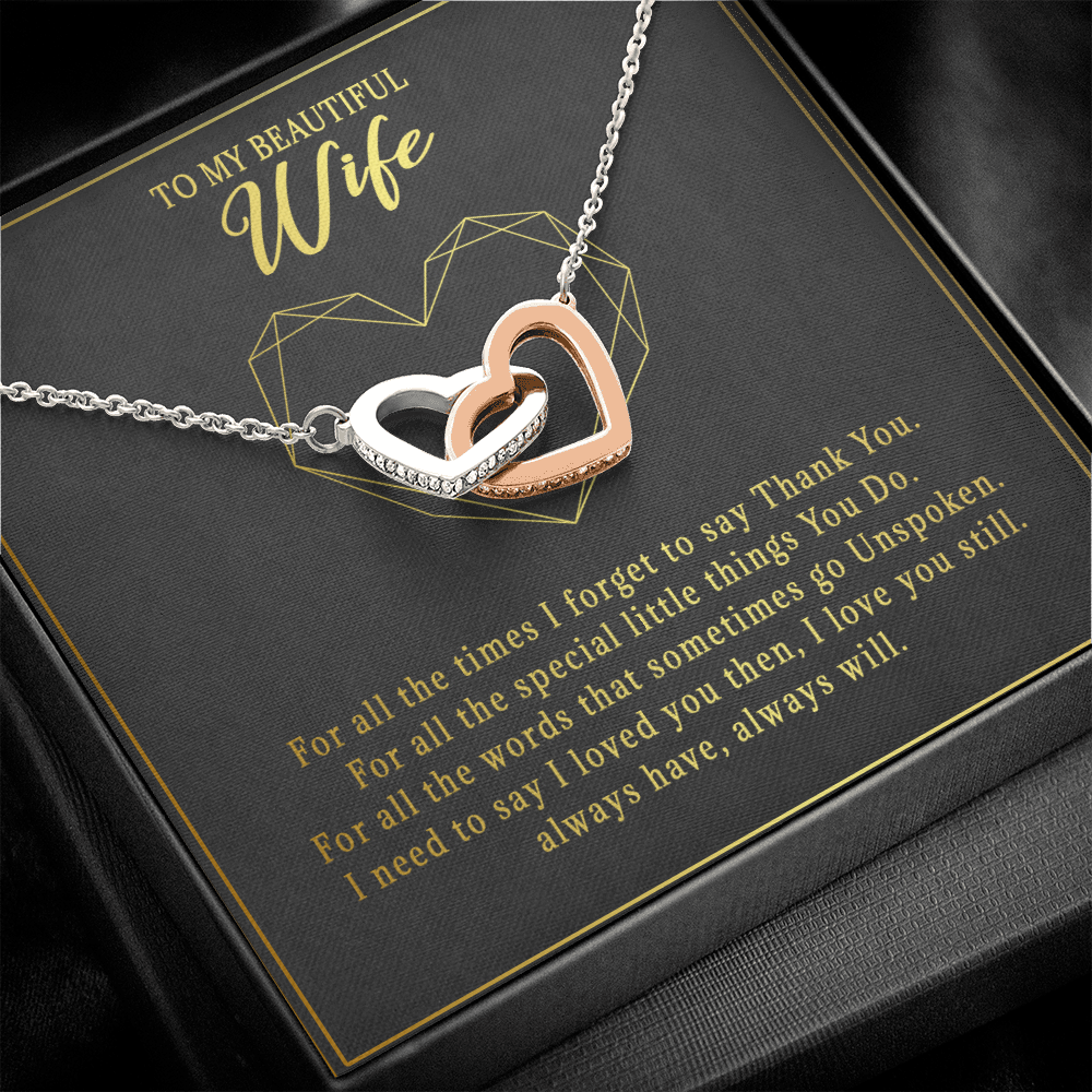 74D Necklace To Beautiful Wife, Cute Gift for Her From Husband, I LOVE YOU Forever