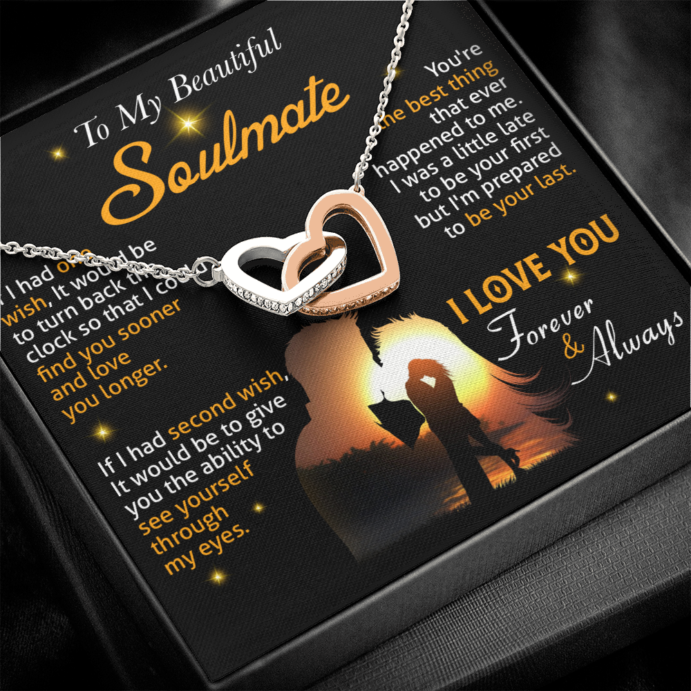 N0D To My Soulmate Necklace, Gift For Wife Girlfriend From Husband, Valentines Day