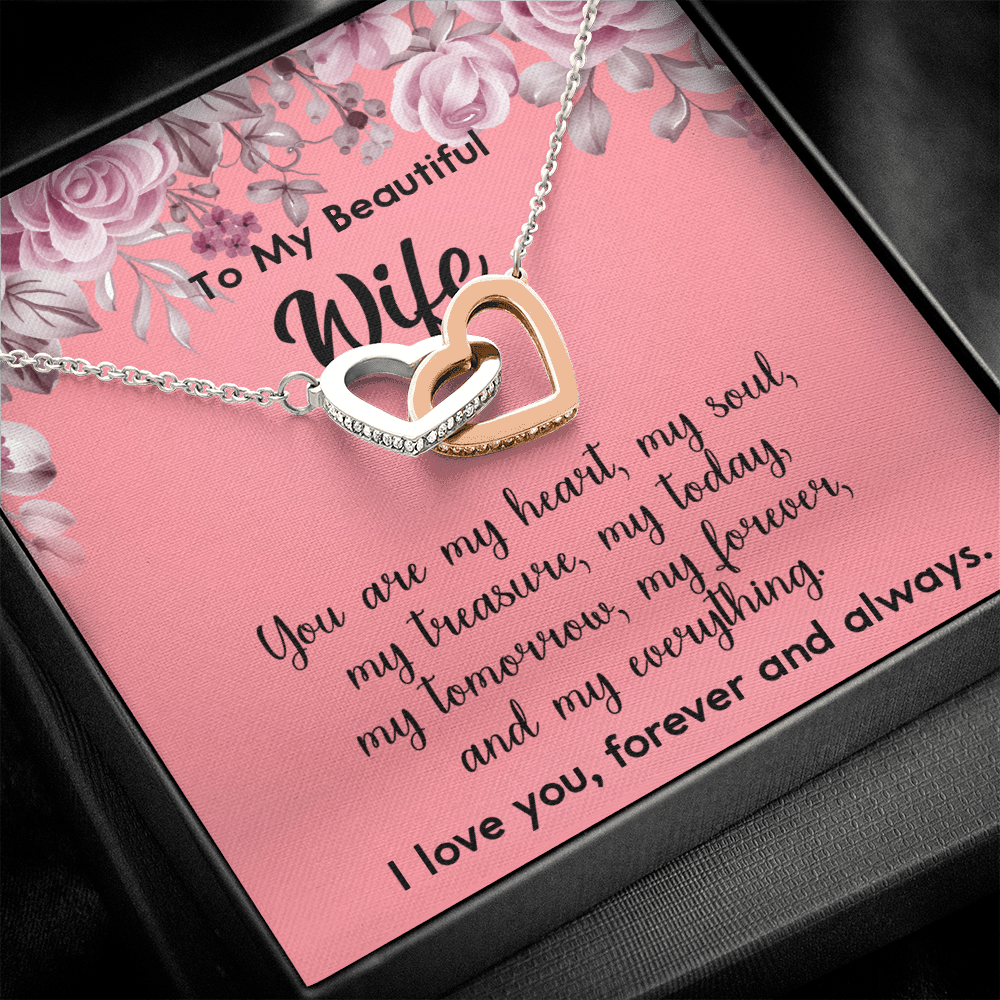 160D To My Beautiful Wife Necklace, Gift for Her, Valentine's Day Necklace Gift