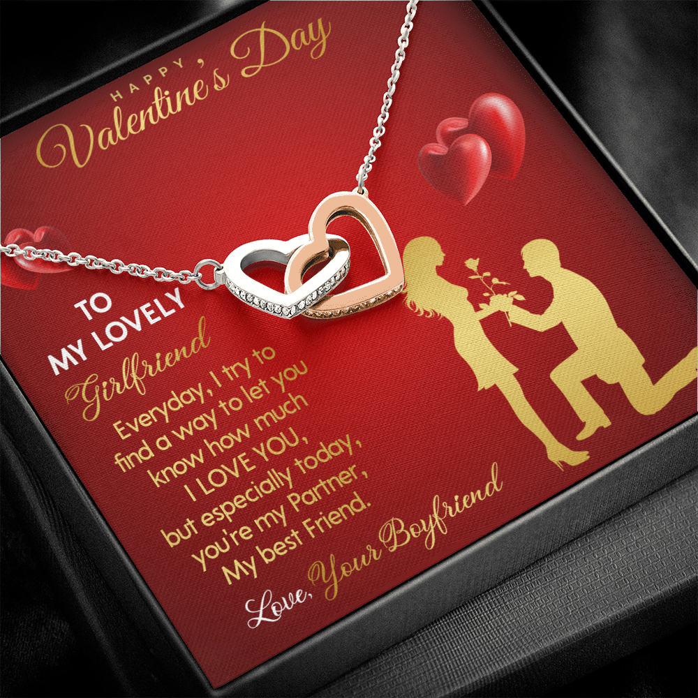 203D Necklace To my Lovely Girlfriend, You Are My Life, Happy Valentine's Day Gift