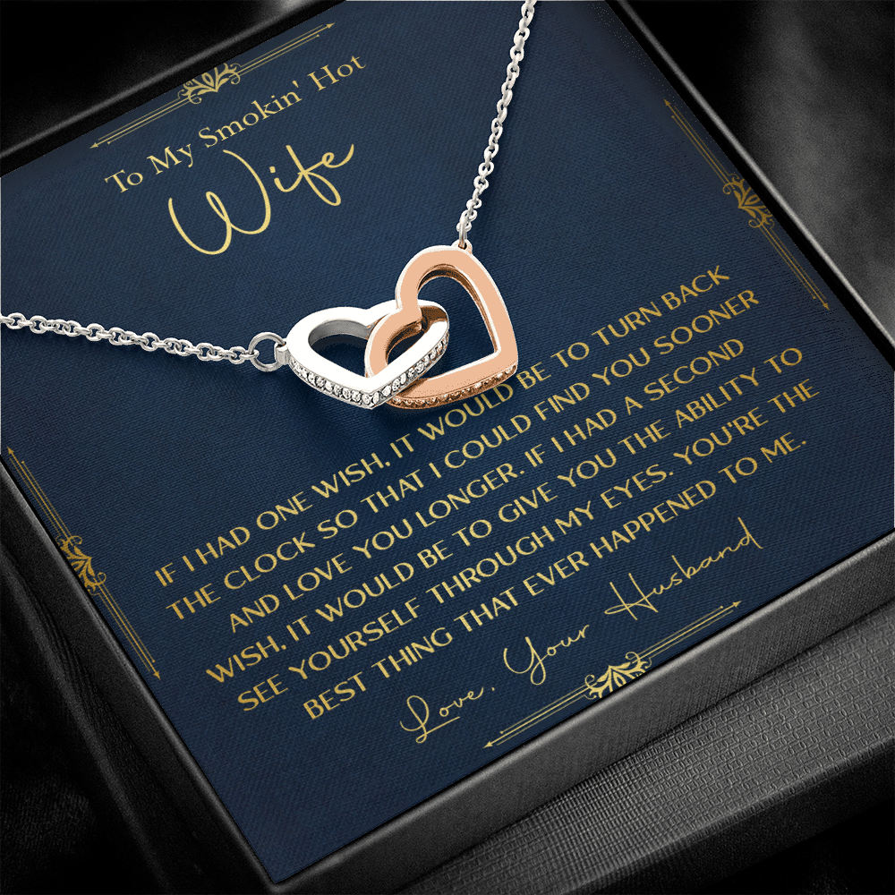 170D Necklace Gift To My Smokin Hot Wife, Gift for Her From Husband, Valentine Gift