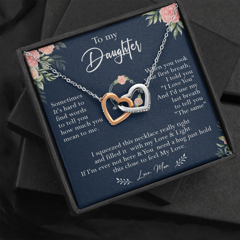 N378D To My Daughter Necklace, Necklace Gift For Daughter From Mom, Birthday Gift