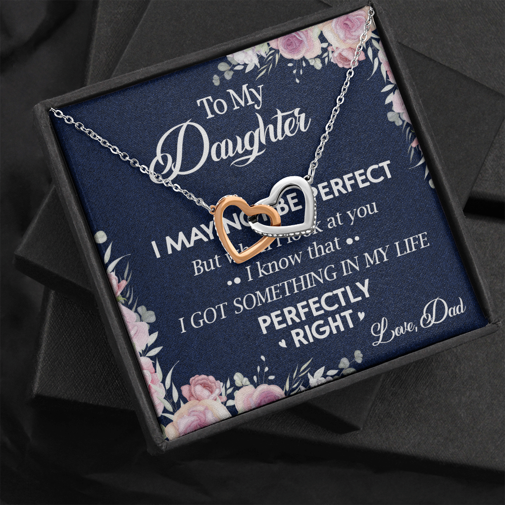 150D Necklace To My Daughter, Daughter Necklace Birthday Gift from Dad, I Love You
