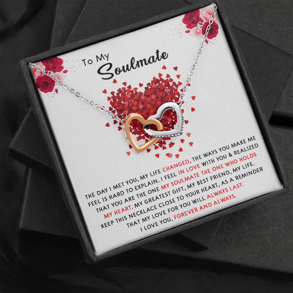 176D Necklace To My Soulmate, Necklace Gift for Women, I LOVE YOU Forever & Always