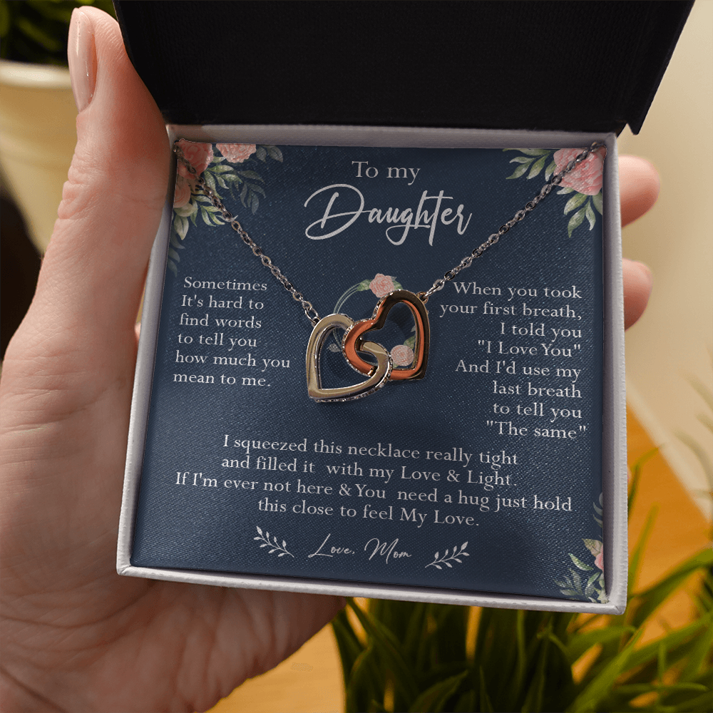 N378D To My Daughter Necklace, Necklace Gift For Daughter From Mom, Birthday Gift