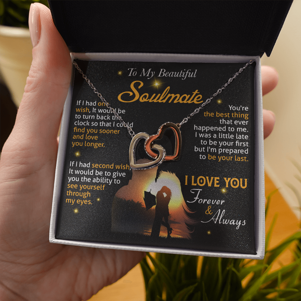 N0D To My Soulmate Necklace, Gift For Wife Girlfriend From Husband, Valentines Day
