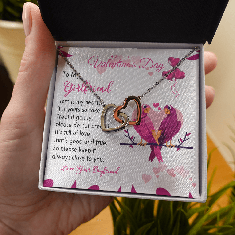 194D Necklace To my Wife, Happy Valentine's Day Gift, Couple Love Bird Women Necklace
