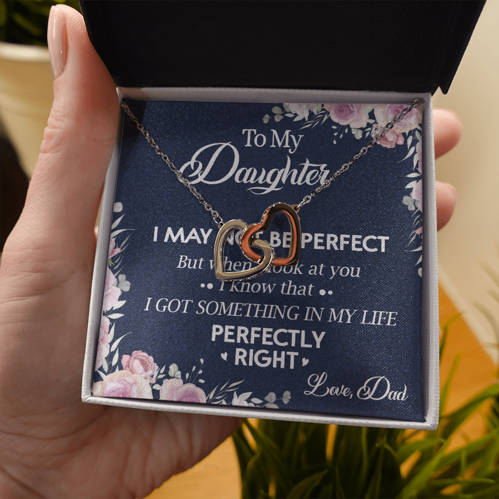 150D Necklace To My Daughter, Daughter Necklace Birthday Gift from Dad, I Love You