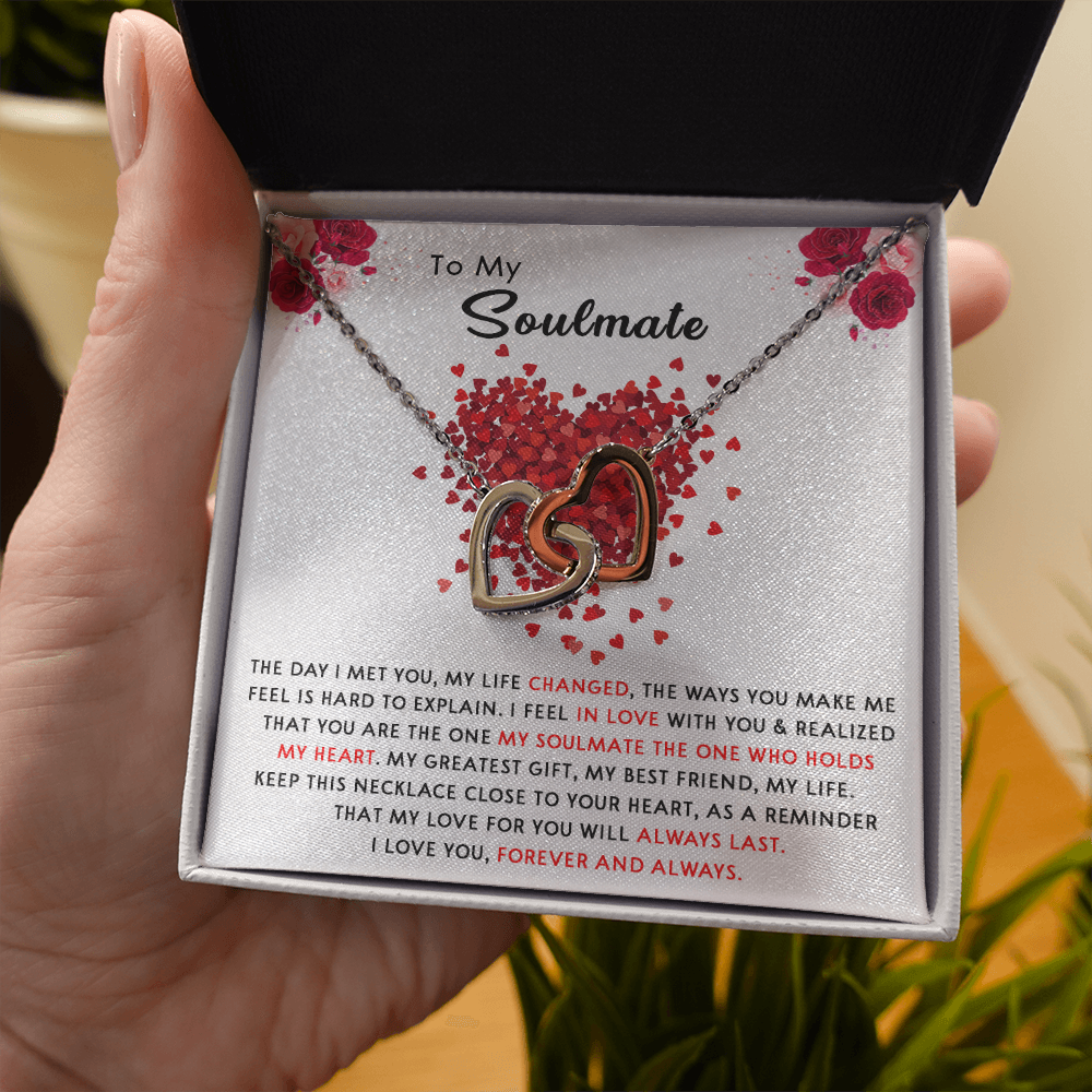 176D Necklace To My Soulmate, Necklace Gift for Women, I LOVE YOU Forever & Always