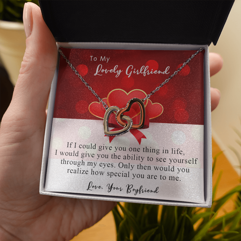 254D Necklace To My Lovely Girlfriend, Gift for Her From Boyfriend, Couple Love Gift